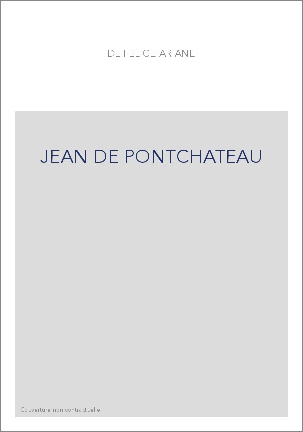 JEAN DE PONTCHATEAU