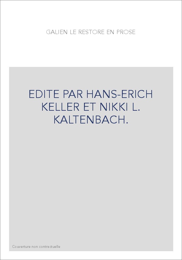 GALIEN LE RESTORE EN PROSE