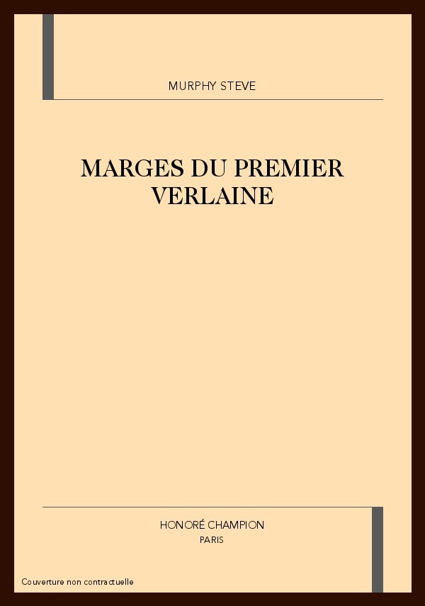 MARGES DU PREMIER VERLAINE