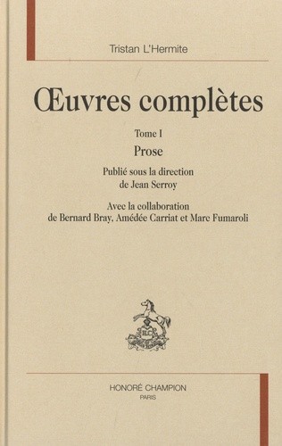 OEUVRES COMPLETES TOME I                               PROSE