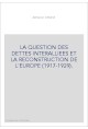 LA QUESTION DES DETTES INTERALLIEES ET LA RECONSTRUCTION DE L'EUROPE (1917-1929).