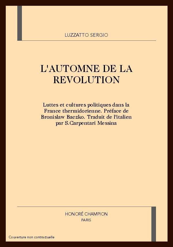 L'AUTOMNE DE LA REVOLUTION