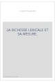LA RICHESSE LEXICALE ET SA MESURE.