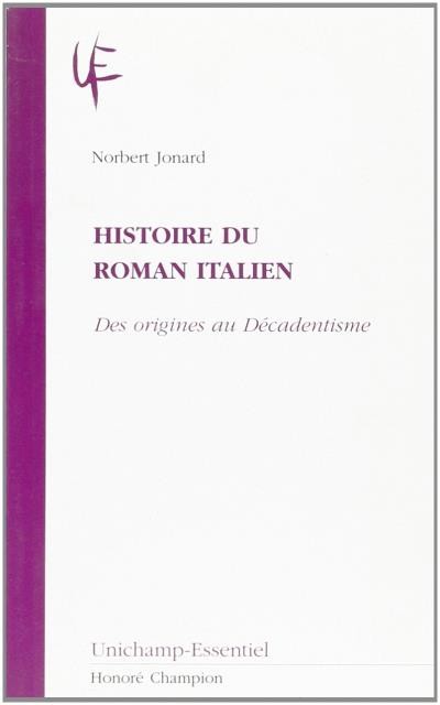 HISTOIRE DU ROMAN ITALIEN