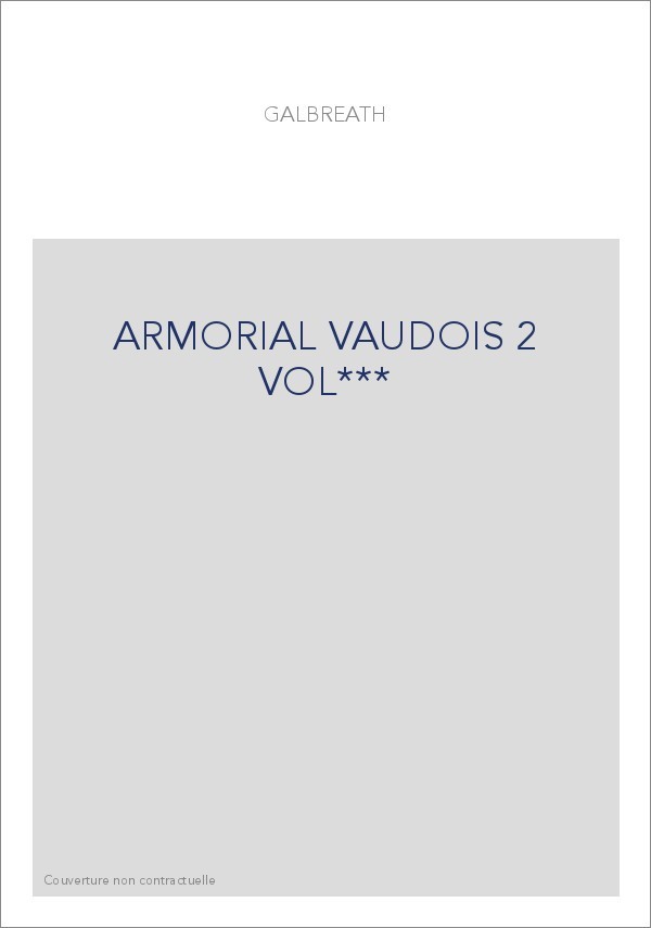 ARMORIAL VAUDOIS 2 VOL***