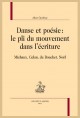 DANSE ET POÉSIE : LE PLI DU MOUVEMENT DANS L'ÉCRITURE