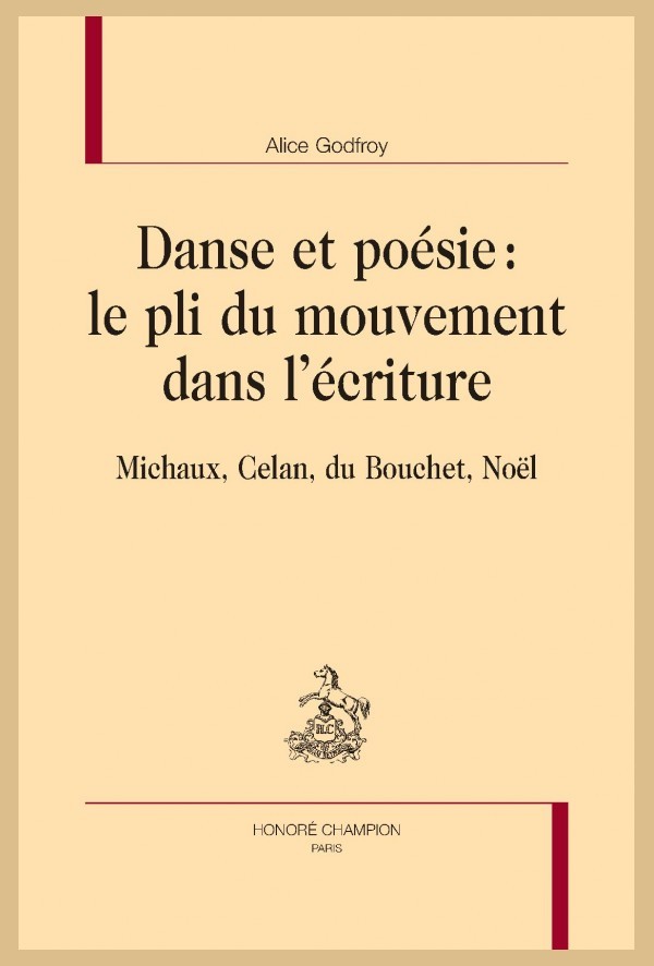 DANSE ET POÉSIE : LE PLI DU MOUVEMENT DANS L'ÉCRITURE