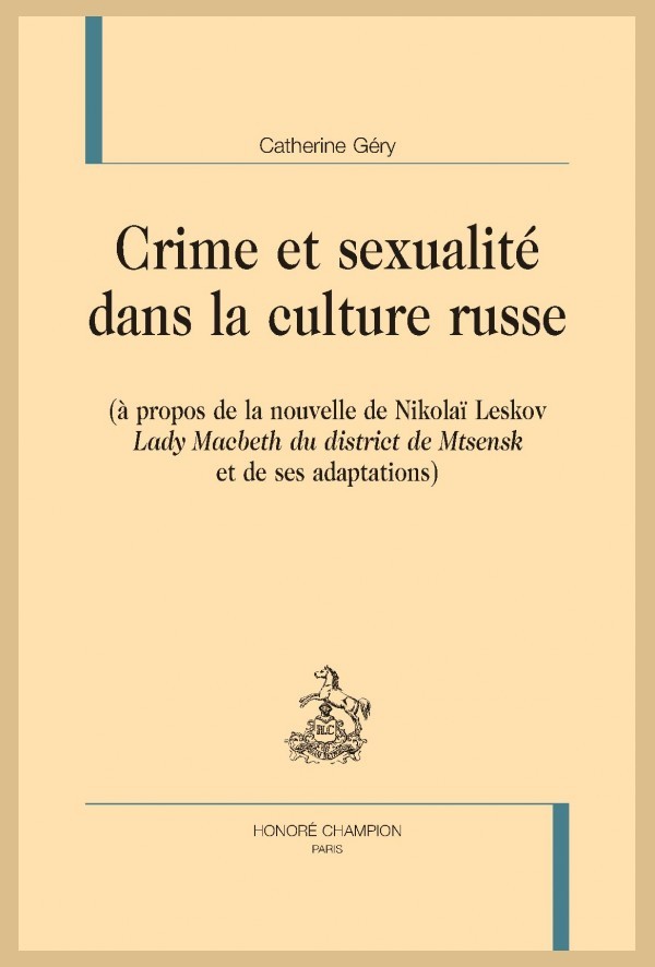 CRIME ET SEXUALITÉ DANS LA CULTURE RUSSE