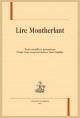 LIRE MONTHERLANT