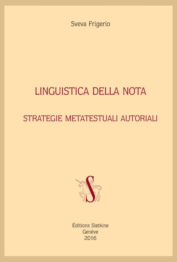 LINGUISTICA DELLA NOTA