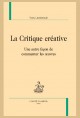 LA CRITIQUE CRÉATIVE