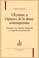 L'ÉCRITURE À L'ÉPREUVE DE LA DANSE CONTEMPORAINE