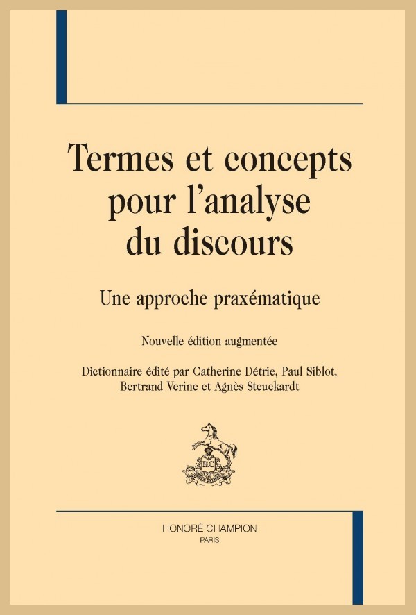 TERMES ET CONCEPTS POUR L'ANALYSE DU DISCOURS