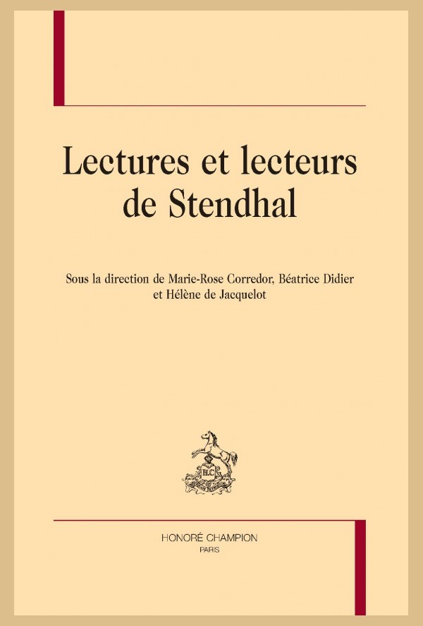 LECTURES ET LECTEURS DE STENDHAL