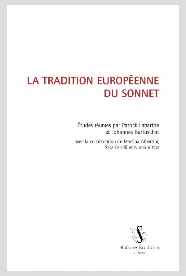 LA TRADITION EUROPÉENNE DU SONNET