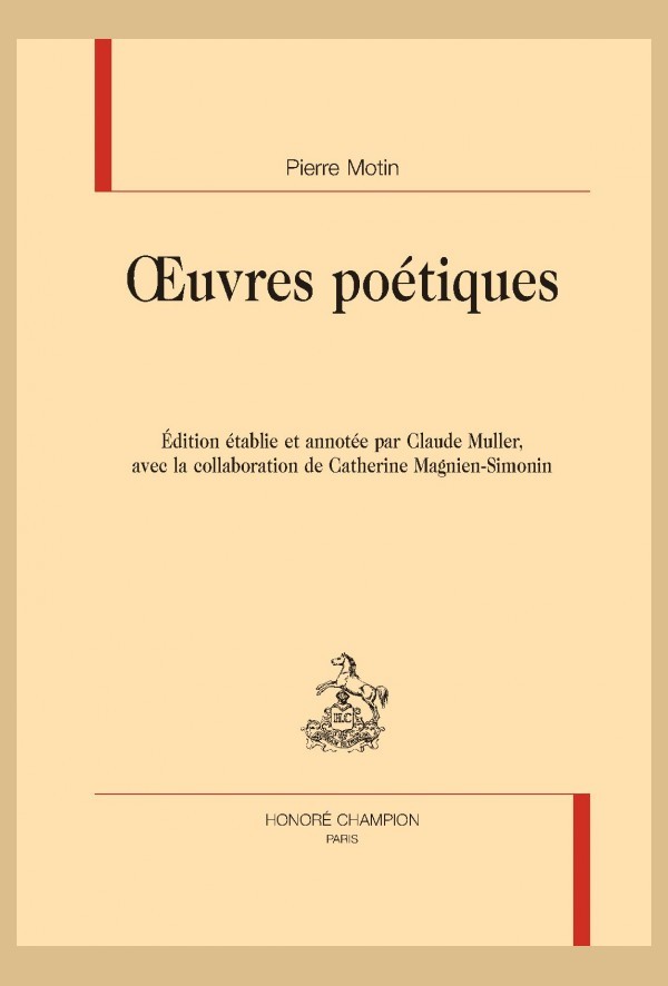 OEUVRES POÉTIQUES