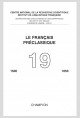 LE FRANÇAIS PRÉCLASSIQUE 19