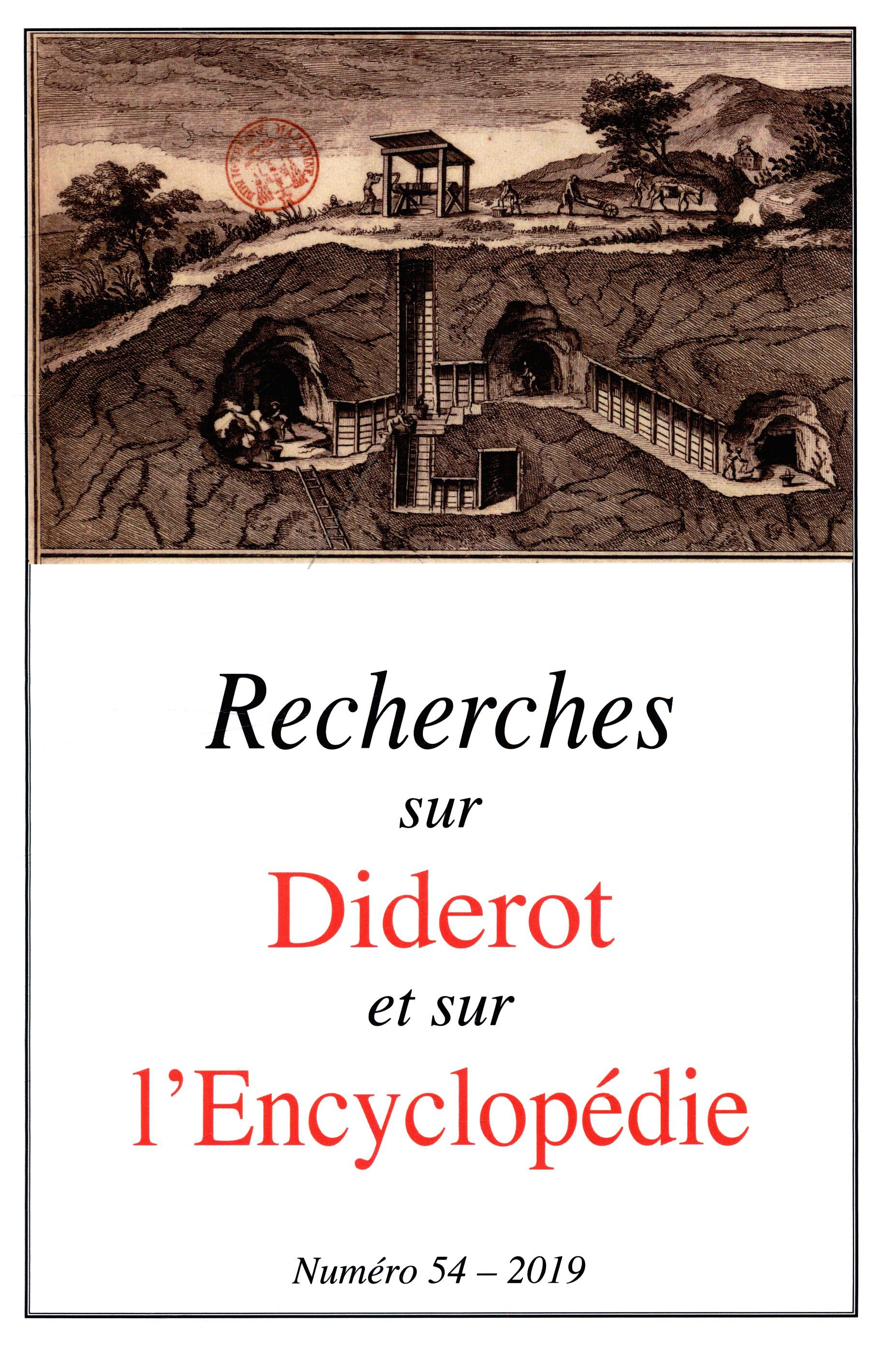 RECHERCHES SUR DIDEROT ET SUR L'ENCYCLOPÉDIE 54- 2019
