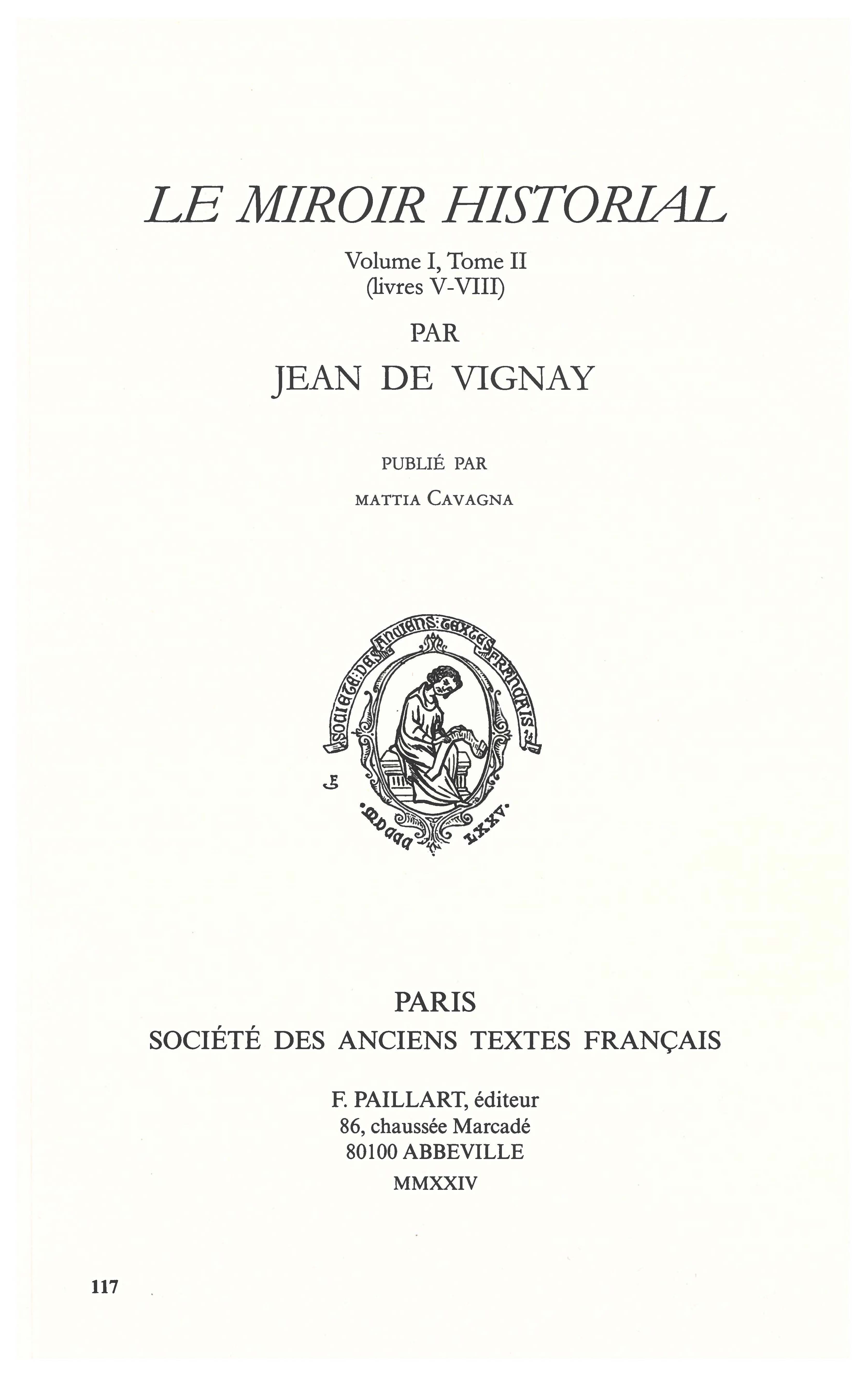 LE MIROIR HISTORIAL, TOME II  (LIVRES V-VIII)